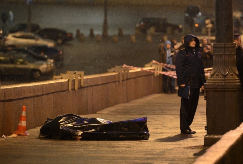 На месте убийства Бориса Немцова в Москве. РИА Новости©