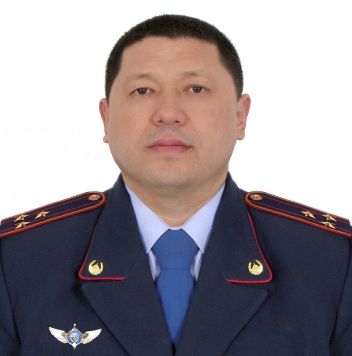 Полковник полиции Ержан Саденов. Фото пресс-службы ДВД на транспорте.