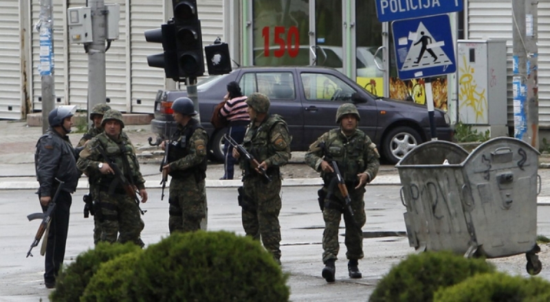Спецназ на улице в Куманово.  © Getty Images