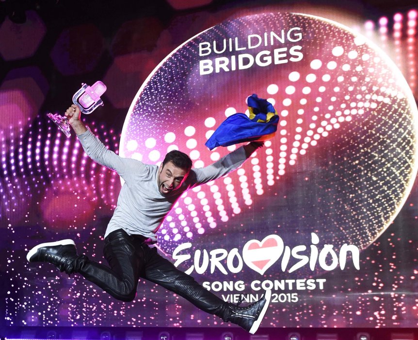 Победитель"Евровидения-2015" Монс Сельмерлёв  Фото © EPA