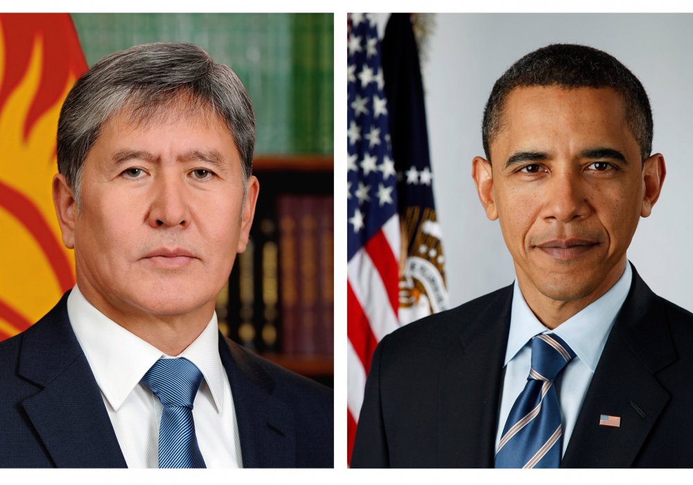 Президент Кыргызстана Алмазбек Атамбаев и президент США Барак Обама. © president.kg