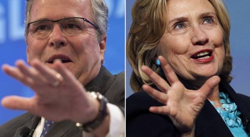 Джеба Буш и Хиллари Клинтон. Коллаж с сайта independent.co.uk
