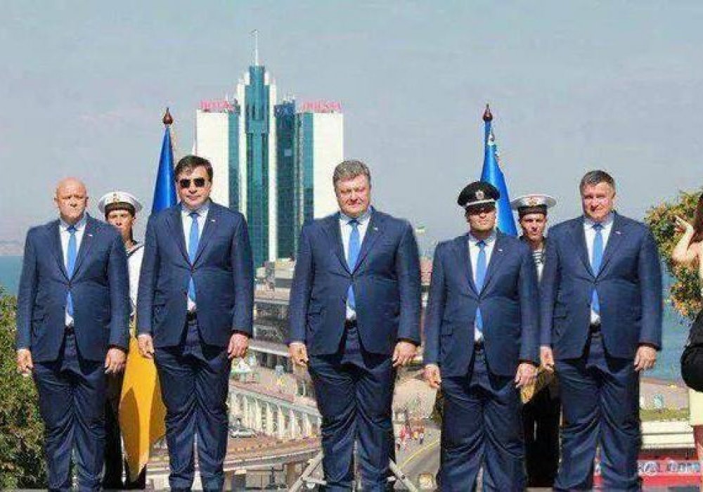Михаил Саакашвили на церемонии принятия присяги новыми патрульными полицейскими в Одессе. © hromadske.tv