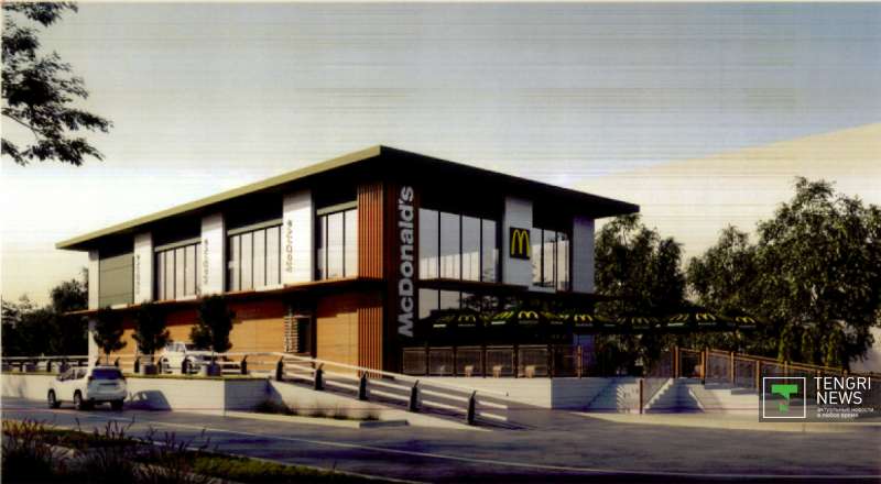 Эскиз будущего McDonald's в Астане.