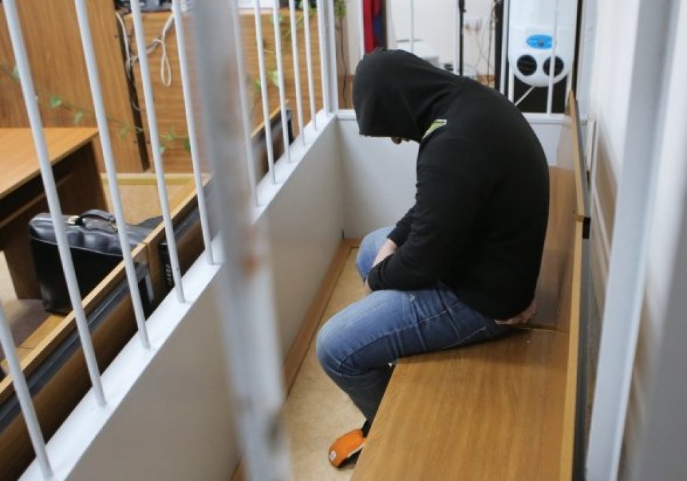 Подозреваемый в подготовке теракта в Москве Эльман Ашаев в Лефортовском суде города Москвы. Фото © РИА Новости.