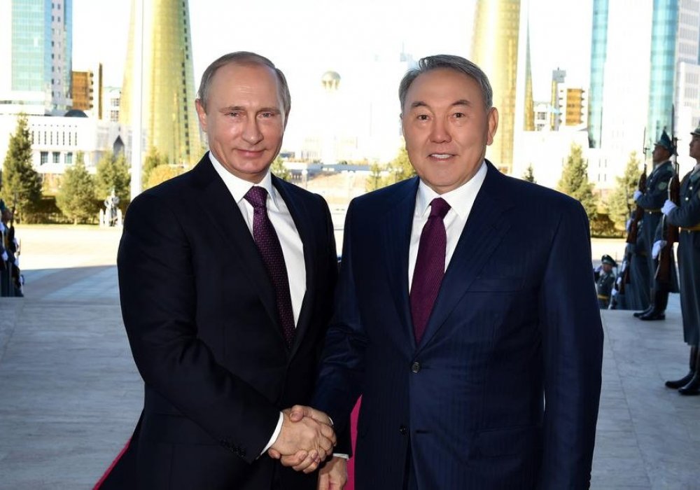 Нурсултан Назарбаев и Владимир Путин в Астане. Фото Акорда