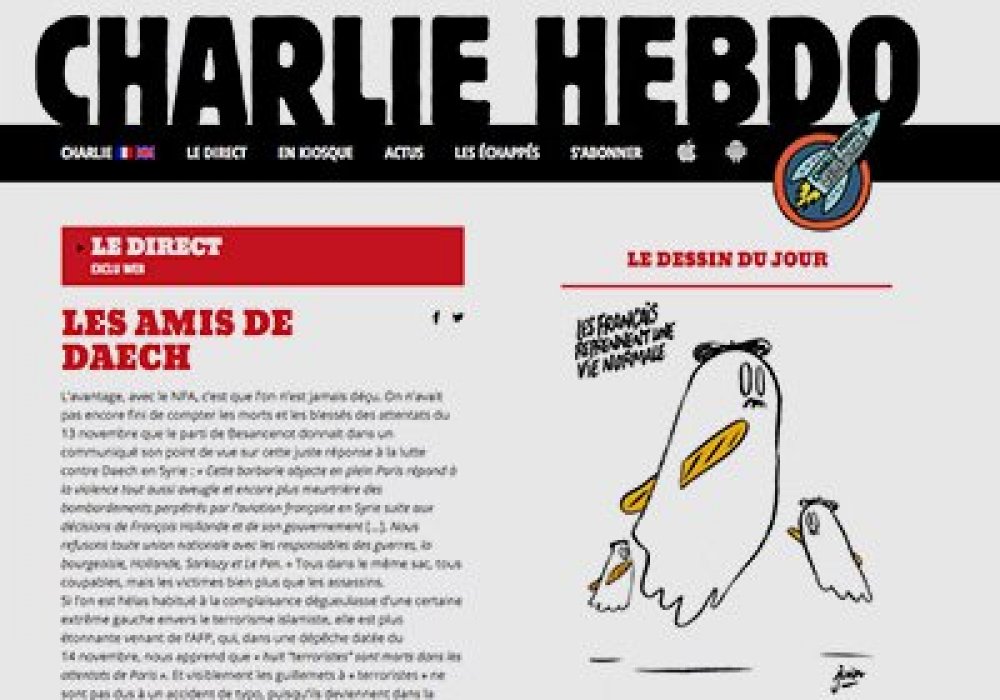 Фото с официального сайта Charlie Hebdo