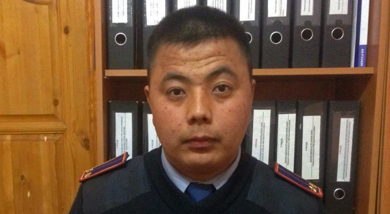 Лейтенант Ерлан Бекебаев. Фото предоставлено пресс-службой ДВД Алматинской области