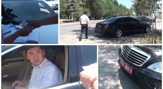Полицейские Бишкека остановили сотрудника посольства Казахстана