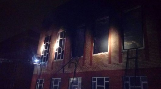В Астане ночью горела школа