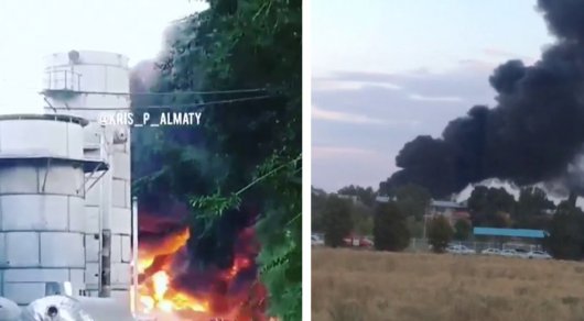Пожар в районе ГРЭСа Алматинской области: очевидцы сняли густой черный дым