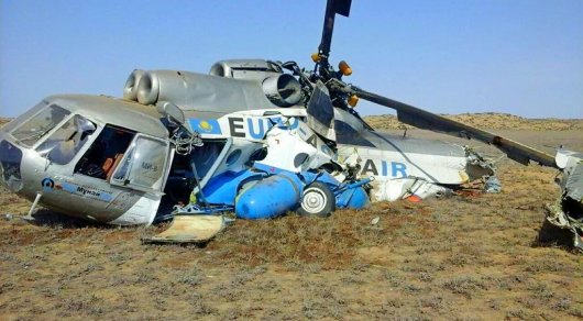 Вертолет МИ-8 разбился на западе Казахстана