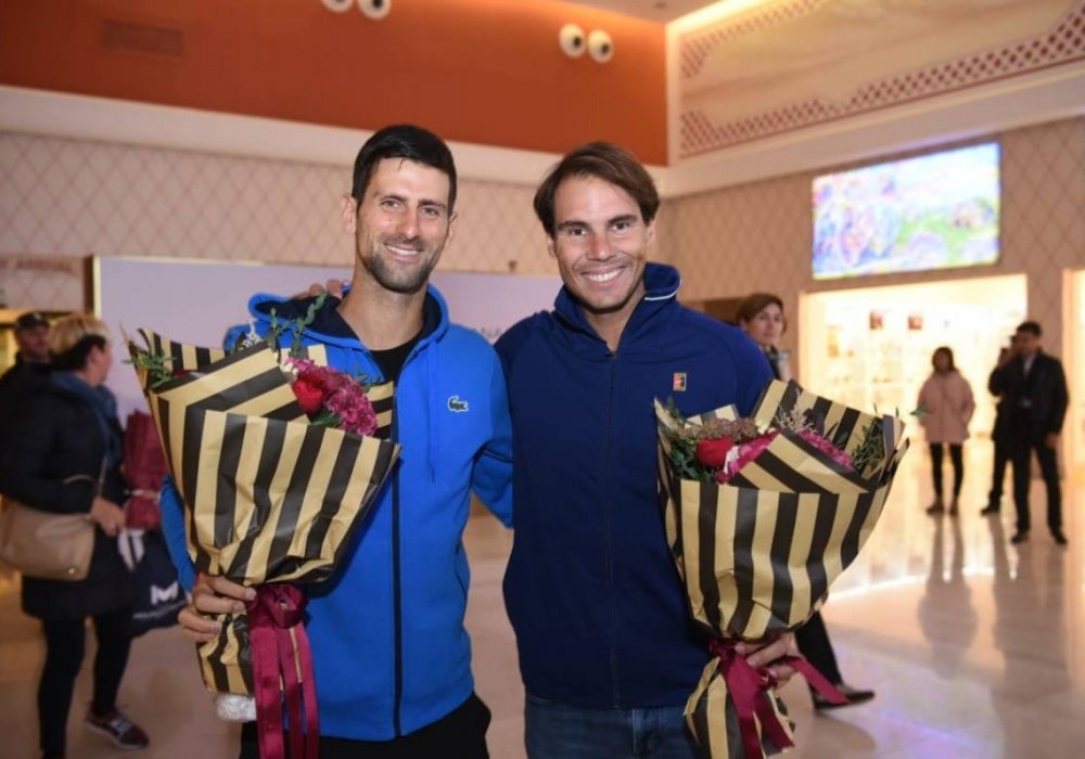 Новак Джокович и Рафаэль Надаль. Фото: Федерации тенниса Казахстана