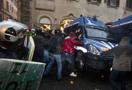 В беспорядках в Риме пострадали 40 человек