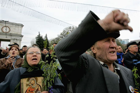 Кишиневские пенсионеры продолжили акцию протеста
