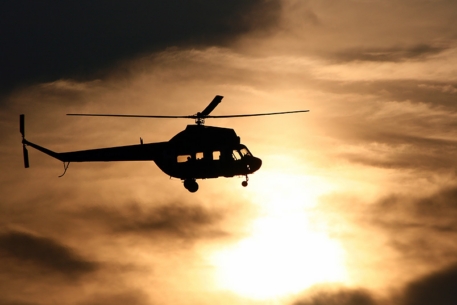 В Каспийское море рухнул вертолет