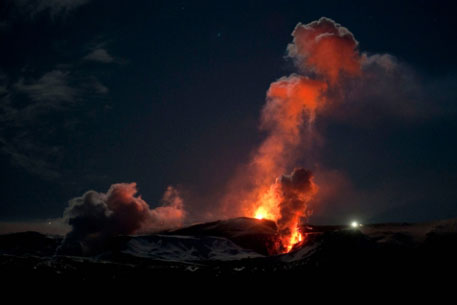 Облако пепла от исландского вулкана подошло к Москве