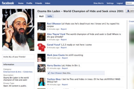 Facebook заблокировал аккаунт Усамы бен Ладена