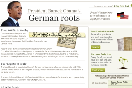Ученые нашли у Обамы немецкие корни