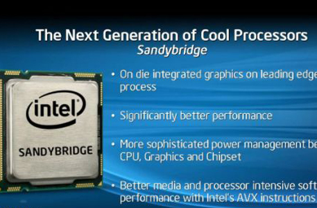 Intel выпустит процессоры Sandy Bridge к концу года