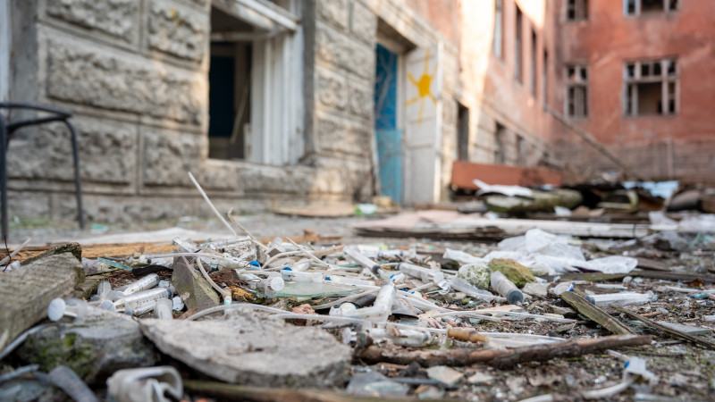 Алматыдағы бұрынғы теміржол ауруханасы аумағының қазіргі көрінісі Фото: ©️ Tengrinews.kz / Болат Айтмолда