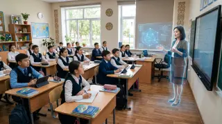 Заманауи сыныптағы голографиялық мұғаліммен өткен сабақ.