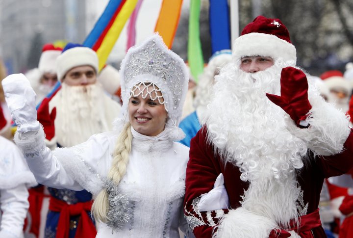 Марш Дедов Морозов и Снегурочек. Minsk, Belarus фото ©REUTERS Vasily Fedosenko