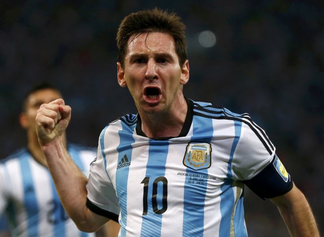 Игрок сборной Аргентины Лионель Месси забил гол в матче против Бельгии. ©REUTERS