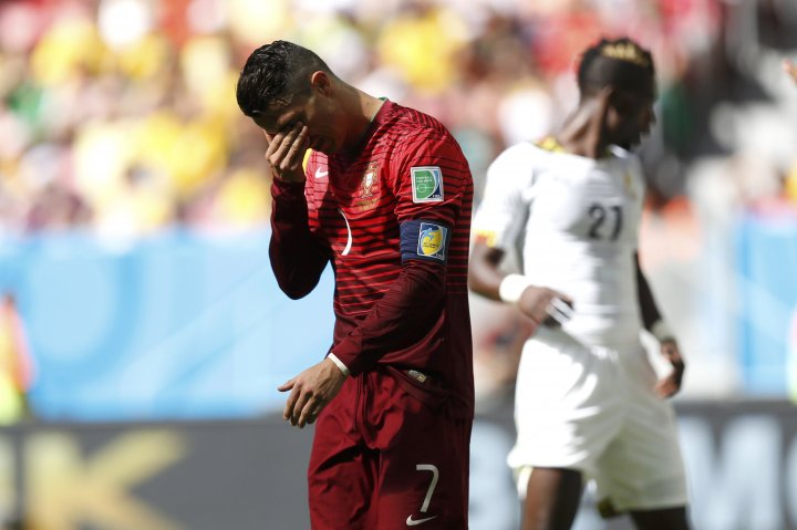 Игрок сборной Португалии Криштиану Роналду во время матча против Ганы. ©REUTERS