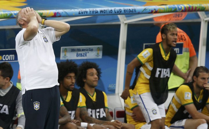 Тренер сборной Бразилии Луис Фелипе Сколари на матче Бразилия - Нидерланды. ©REUTERS