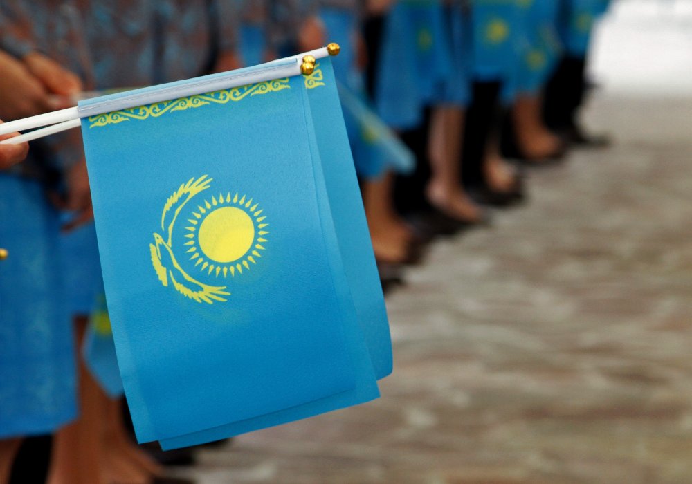 Флаг Казахстана. ©Роза Есенкулова
