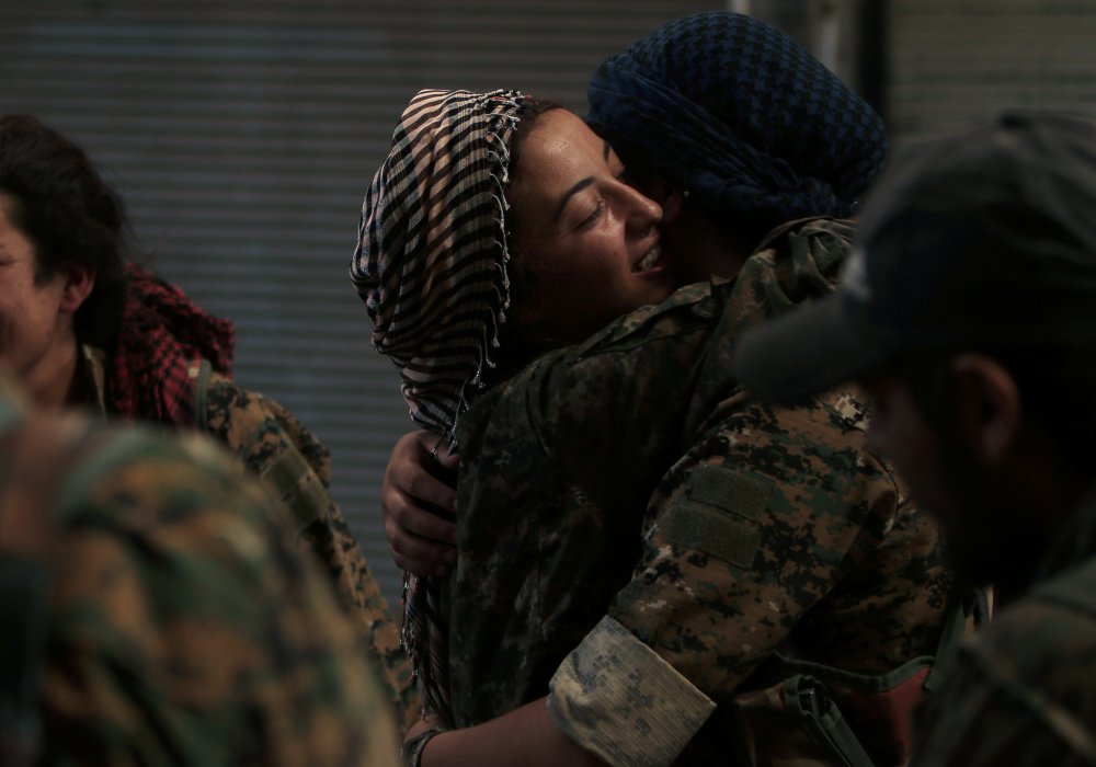 <p>Женский батальон войск "Сирийских демократических сил". Фото REUTERS/Rodi Said&copy;</p>