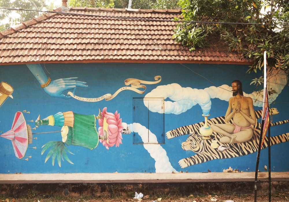 Варкала (западное побережье Индии).Современные индийские граффити бесподобны!