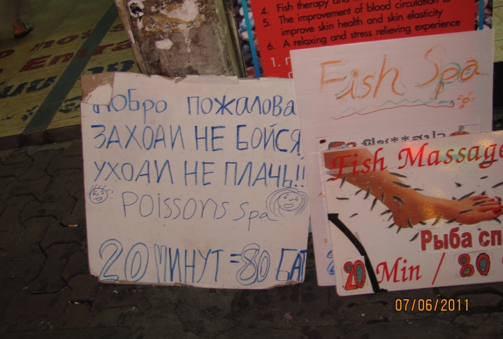Реклама fish массажа.©Динара Муратова