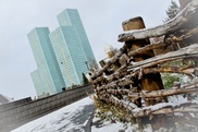 Первый снег в Астане