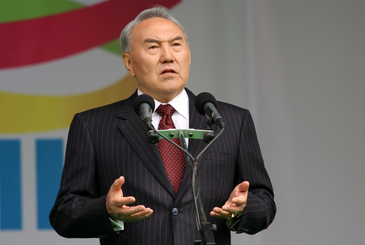 Выступает Президент Казахстана Нурсултан Назарбаев. Фото ©Ярослав Радловский