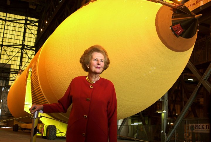 Маргарет Тэтчер в космическом центре Кеннеди, США. Фото REUTERS©