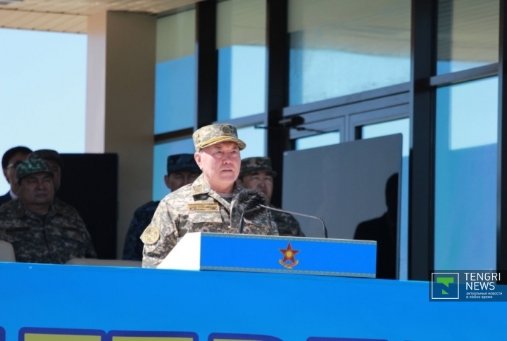 Мероприятие посетил Президент Казахстана - Верховный главнокомандующий Вооруженными силами РК Нурсултан Назарбаев.
Фото ©Владимир Прокопенко