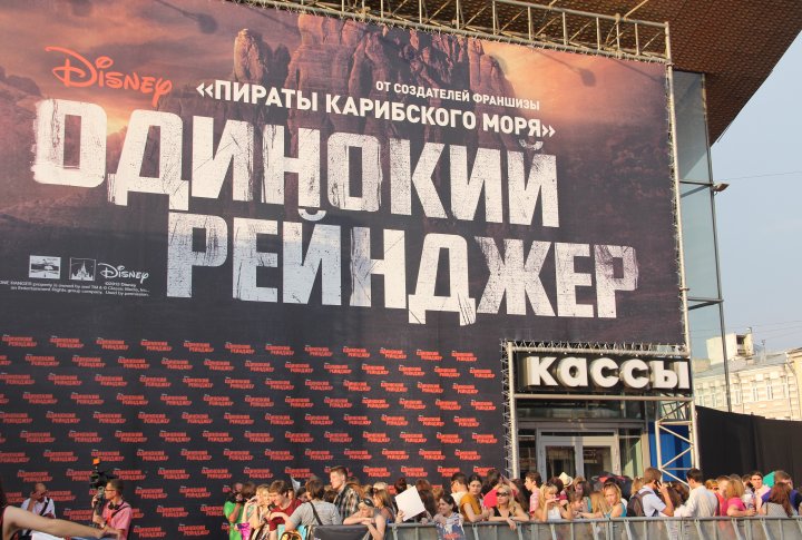 Перед москвоской премьерой "Одинокого рейнджера". Фото Айжан Тугельбаевой©