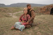 At the shooting site of Zhauzhurek Myn Bala movie