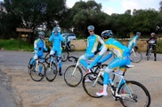 Astana cycling team training in Sardinia