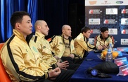 Boxers of Astana Arlans and German Eagles weighing-in