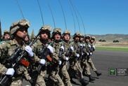 First Military Parade in Kazakhstan