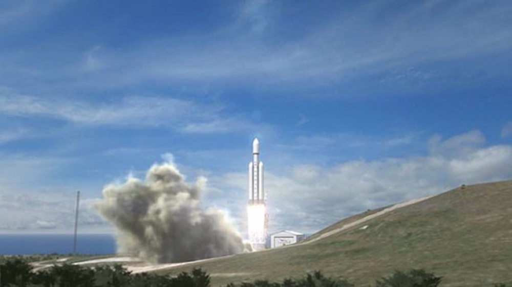 Ракета-носитель Falcon Heavy. Фото с сайта crunchgear.com