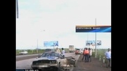 "Мерседес" разорвало пополам в ДТП в Карагандинской области