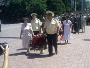 В честь 70-летия панфиловской дивизии алматинцы возложили цветы к Мемориалу Славы