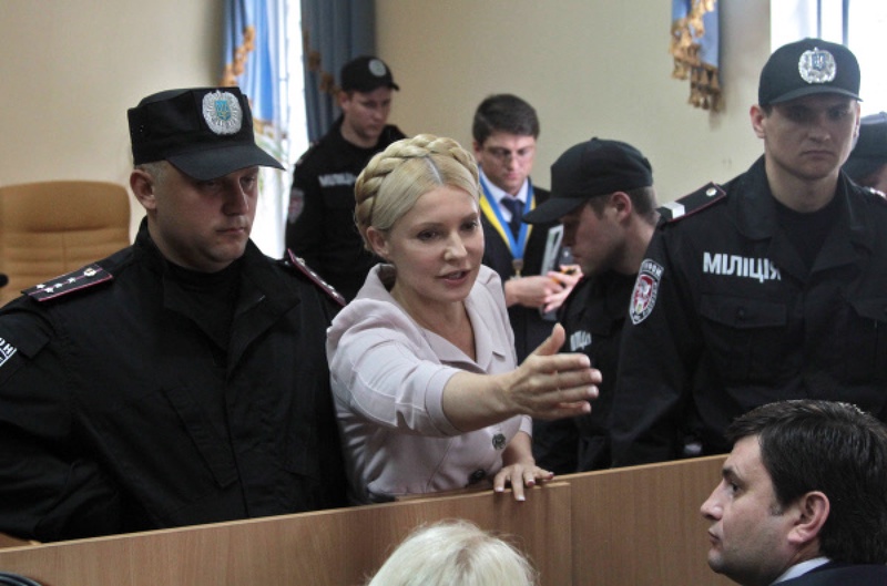 Экс-премьер Юлия Тимошенко в зале Печерского суда. ©РИА НОВОСТИ