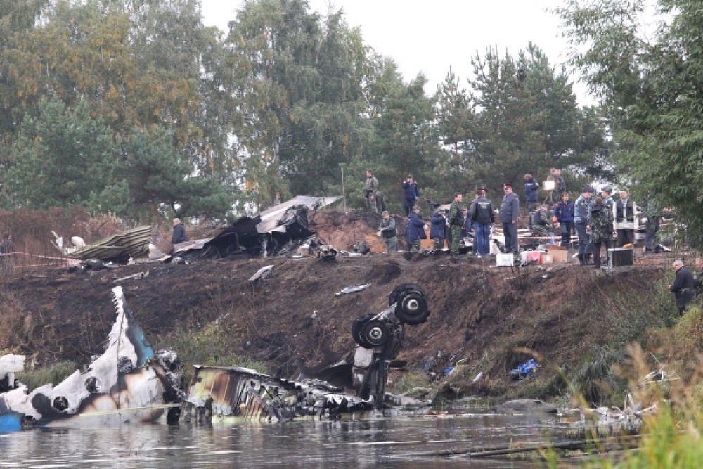 На месте крушения самолета Як-42 в Ярославле. ©РИА НОВОСТИ
