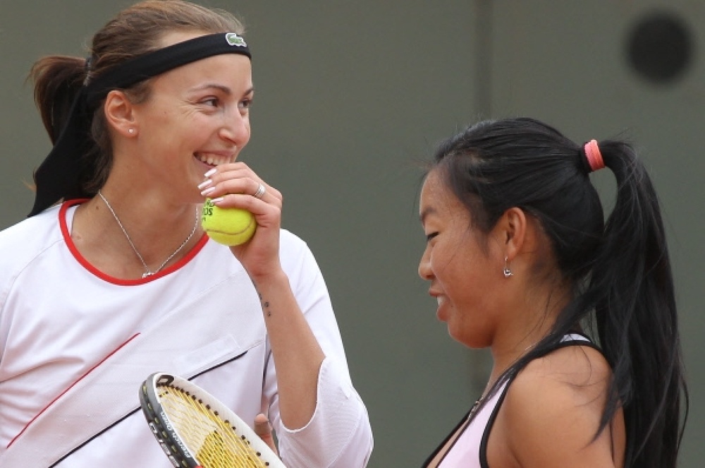 Американка Ваня Кинг и теннисистка из Казахстана Ярослава Шведова (справа налево). Фото ©РИА Новости