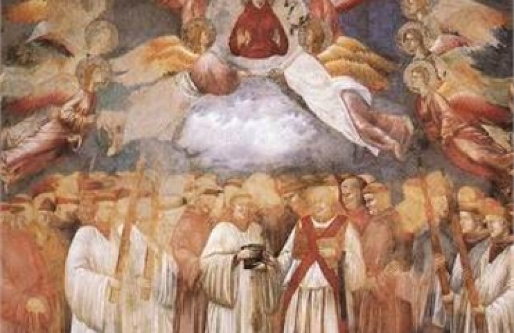 Фрагмент фрески Джотто номер 20, на которой был обнаружен дьявол. Фото с сайта wikipedia.org